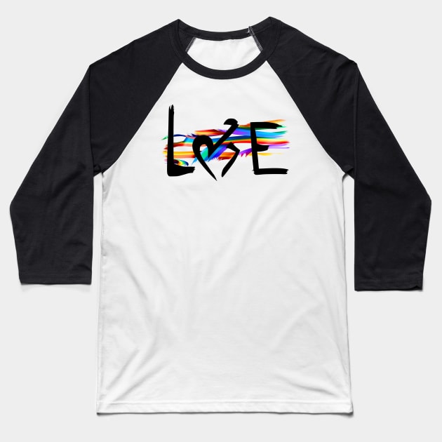 LGTB love art Baseball T-Shirt by GaYardo
